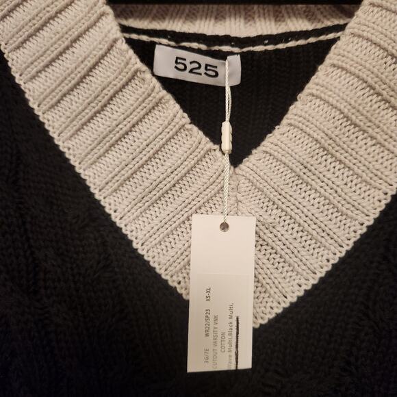 525 AMERICAN Pull Over Knit Cut Out Sweater Estimated Size M/L - Picture 4 of 5